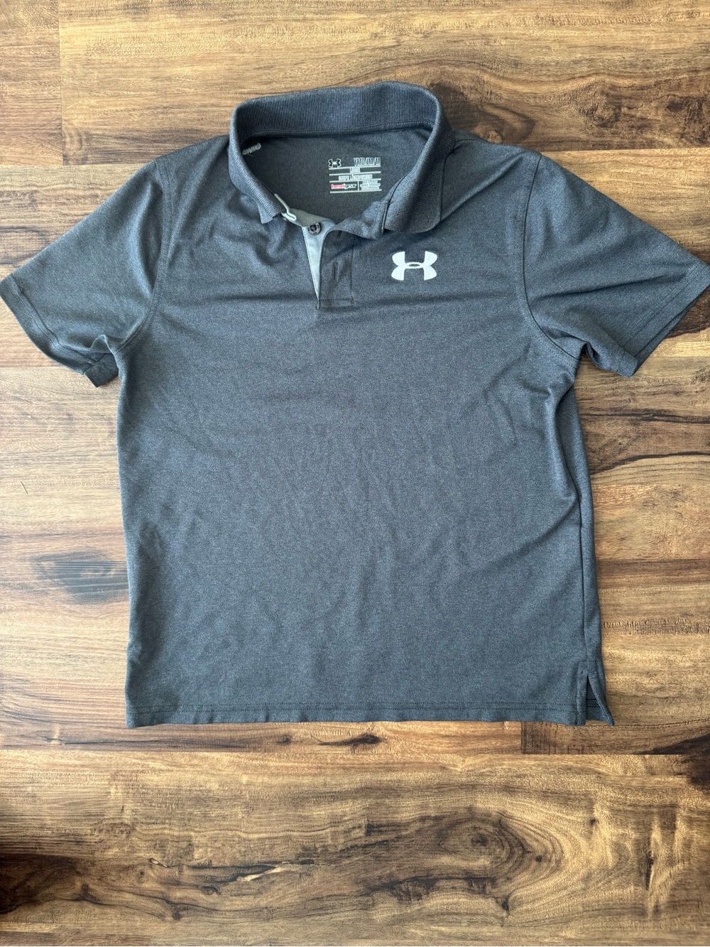 Under Armour Boys Gray Polo with Logo